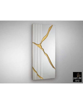SURCOS II-ESPEJO PAN ORO 80X180